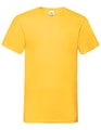 Heren T-shirts V hals Fruit of the Loom 61-066-0 Geel